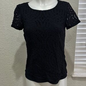 J. Crew Black Lace Women's Top